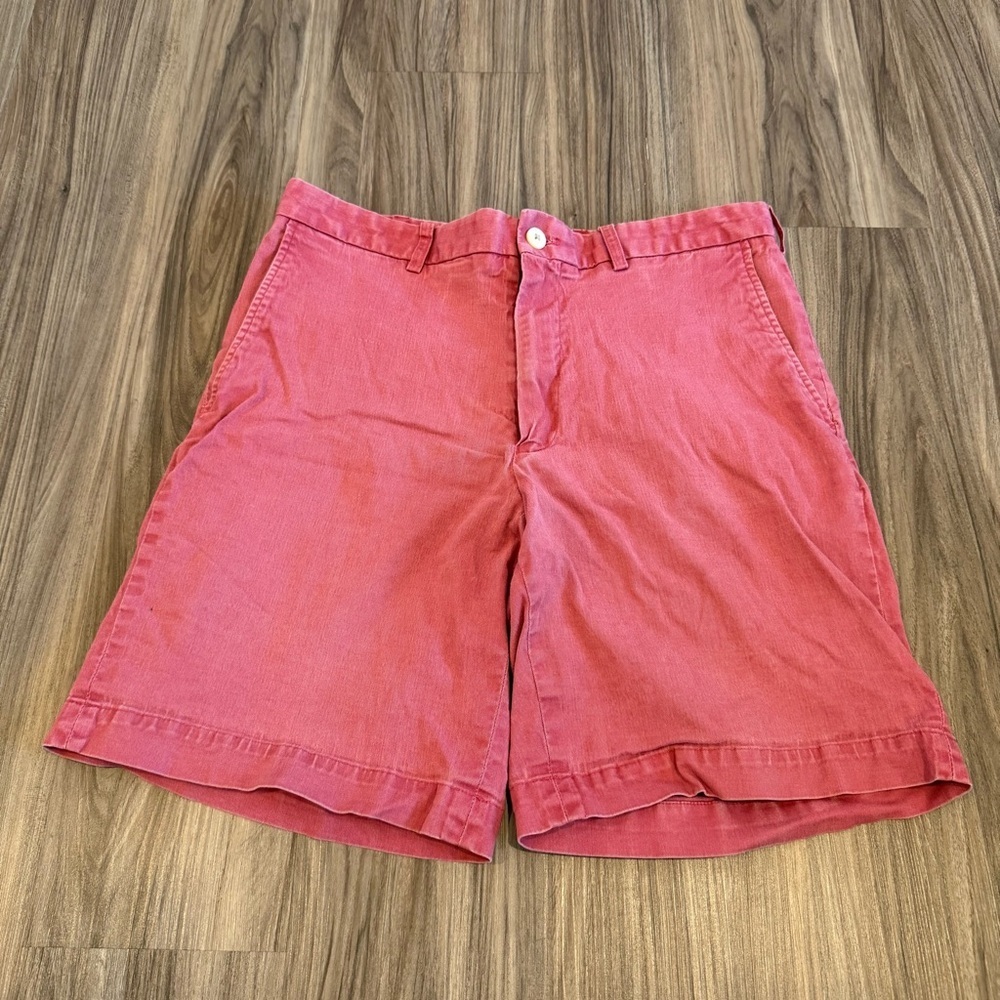 Southern Tide Salmon Pink Chino Flat Front Shorts